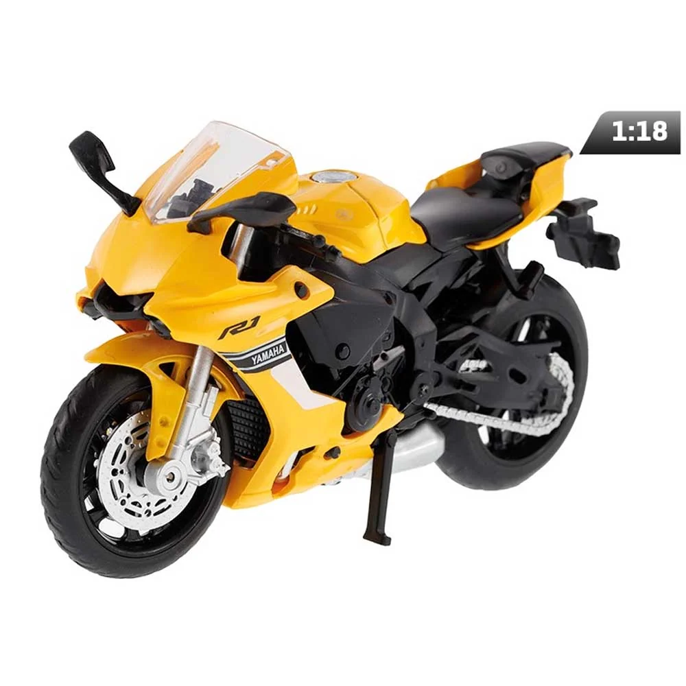 Model motora – Yamaha YZF-R1 (1:18, žuta)