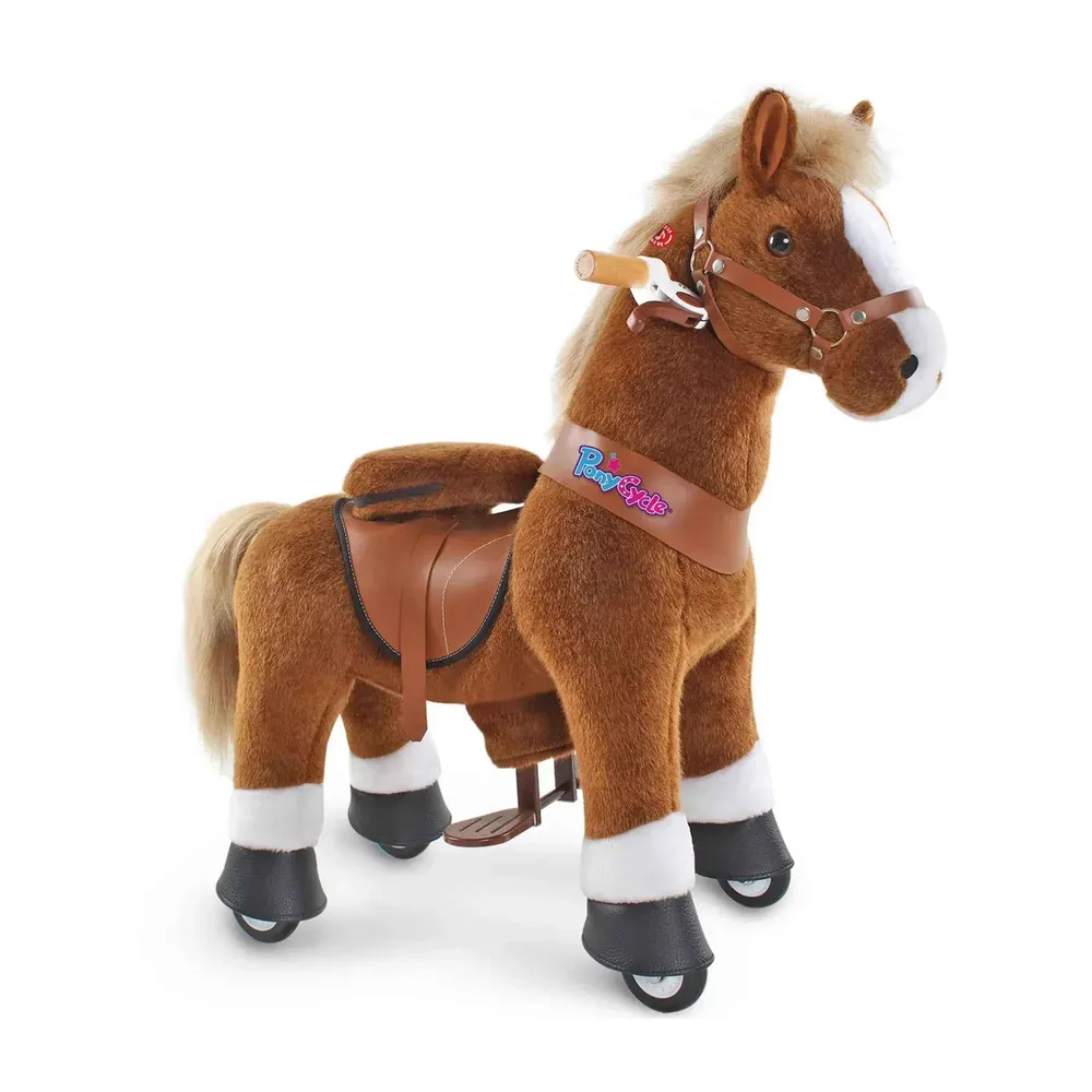 PonyCycle® Pony na kotačima - Brown White Hoof (3-4G)