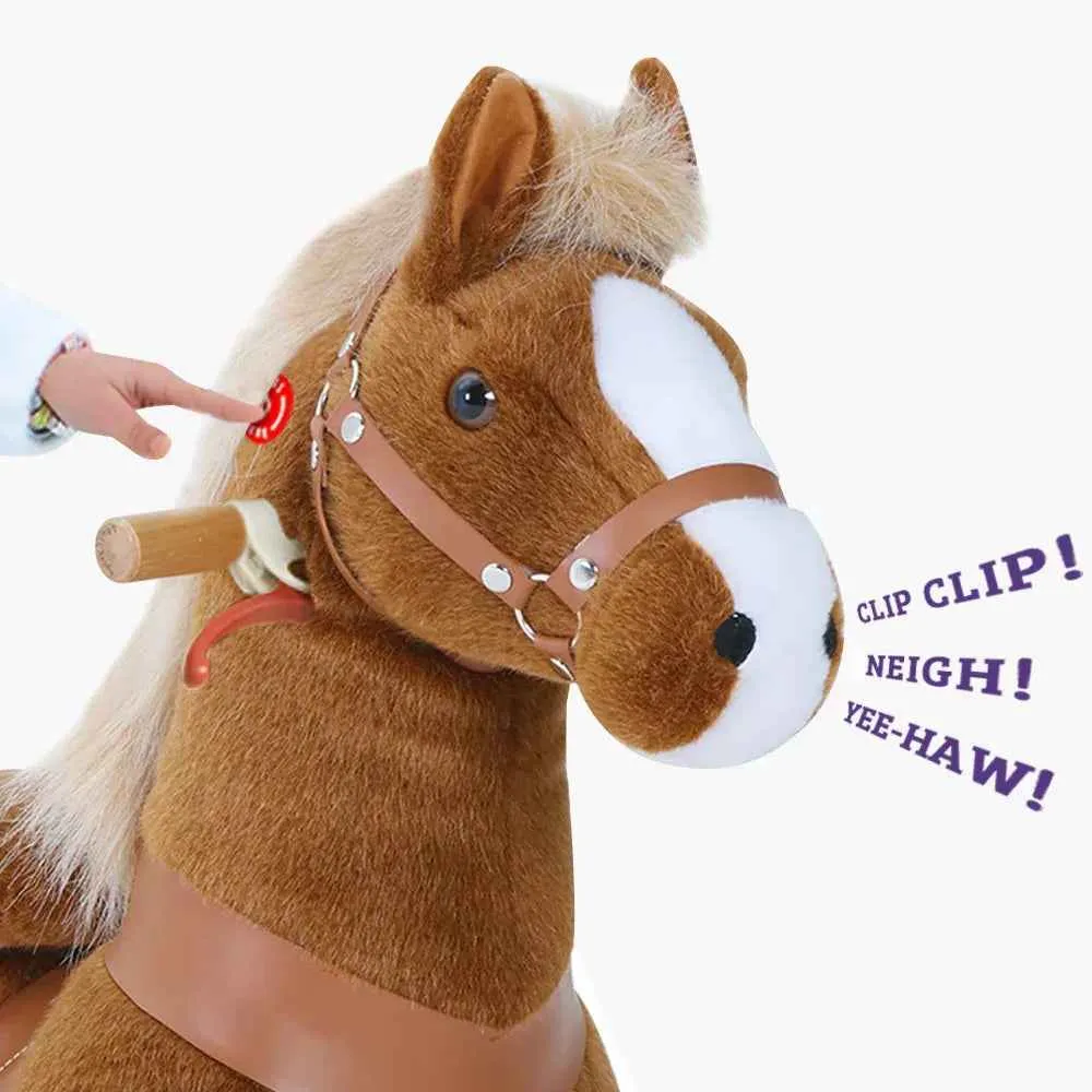 PonyCycle® Pony na kotačima - Brown White Hoof (3-4G)