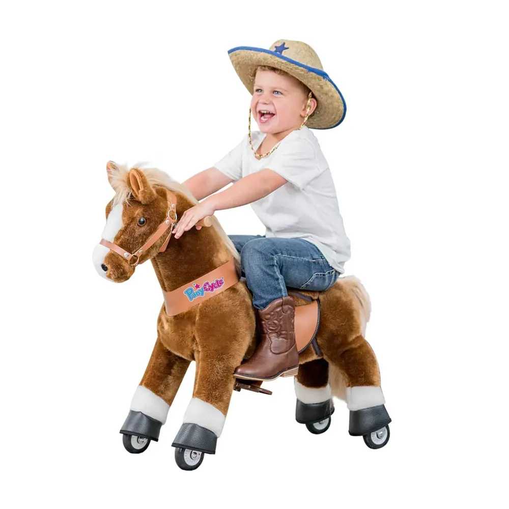 PonyCycle® Pony na kotačima - Brown White Hoof (3-4G)