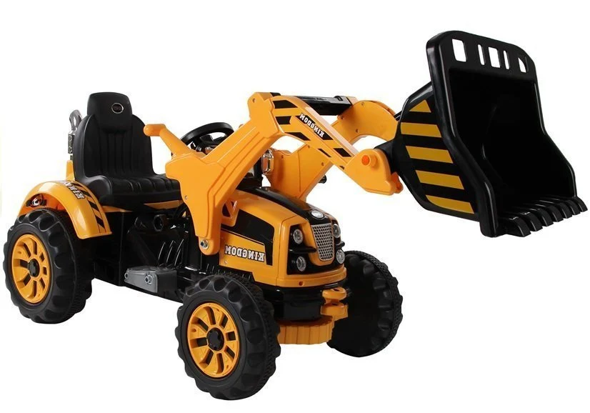 Traktor na akumulator s korpom - žuti