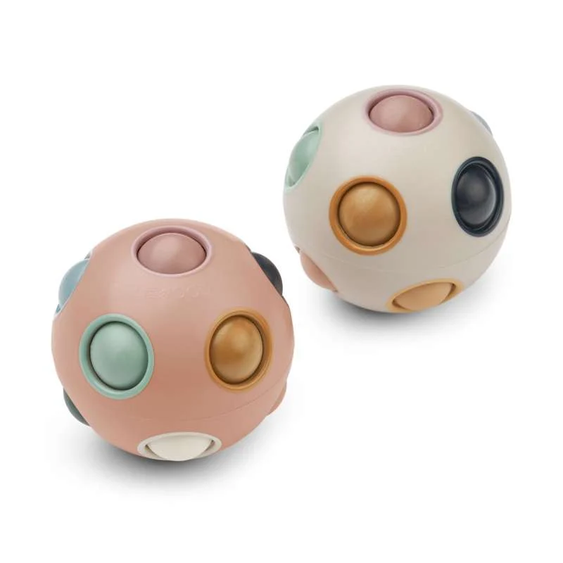 Liewood Solene Fidget Kockasti Loptica - 2-kom - Pale Tuscany Multi Mix