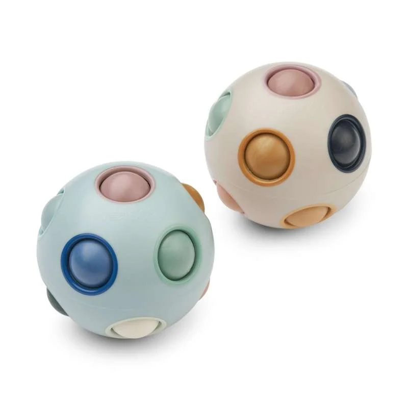 Liewood Solene Fidget Puzzle Loptica - 2-kom - Ledena Plava Višebojna Mješavina