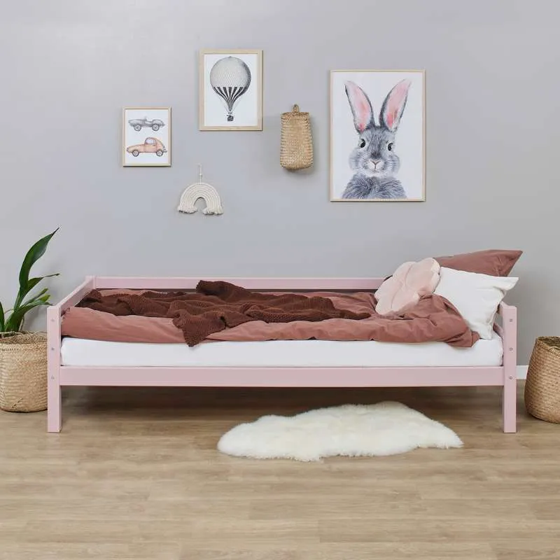 Hoppekids ECO Dream - Moja boja juniorska krevet - 90x200 cm. - Razdvojiva - Svijetla ružičasta