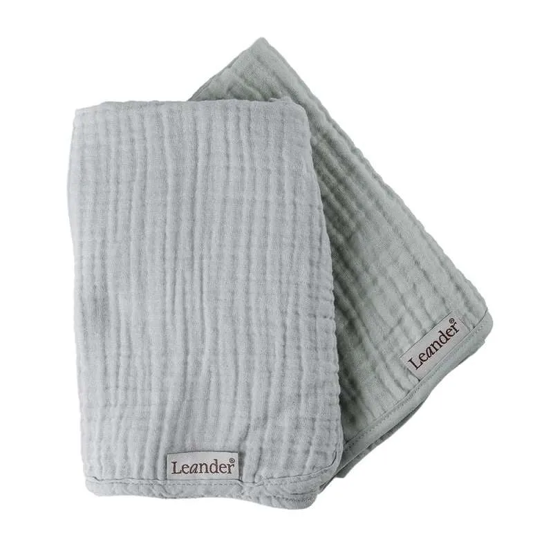 Leander Podloge za presvlačenje za Matty i Matty Mini - Muslin - 2-pak - Pearl Grey/Sage Green