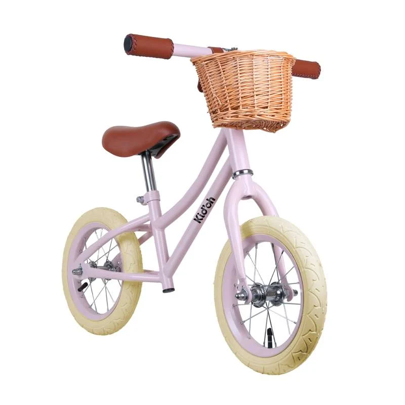 Putnik Kid'oh Bicikl za ljubičice s košarom - Pale Rose
