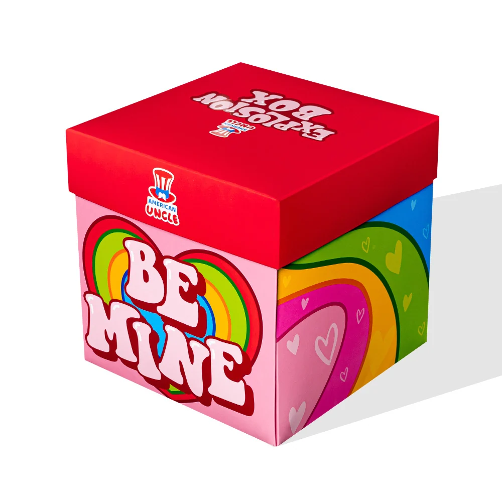 Eksplozija box “Ljubav”, eksplozivna poklon kutija sa 15 snack slatkih i slanih iznenađenja