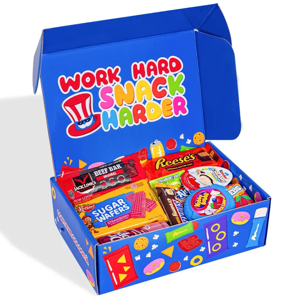Snack box “Cool to be Happy”, kutija iznenađenja od 20 snack slatkiš, slanih proizvoda i pić
