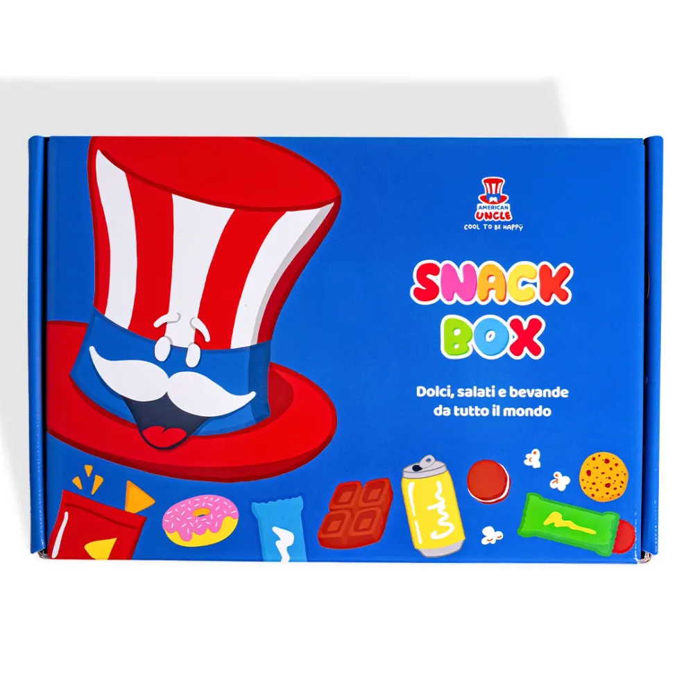 Snack box “Cool to be Happy”, kutija iznenađenja od 20 snack slatkiš, slanih proizvoda i pić