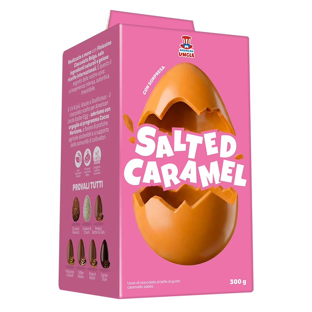 AU Uskrsnje jaje od slanog karamela, mliječna čokolada s okusom slanog karamela, 300 g