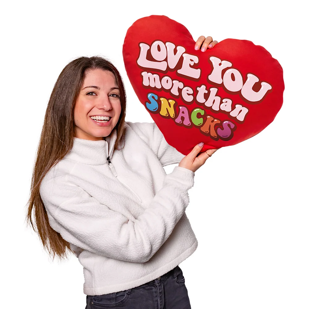 Valentine’s Heart XL, jastuk u obliku srca s 30 snack slatkih i slanih iznenađenja