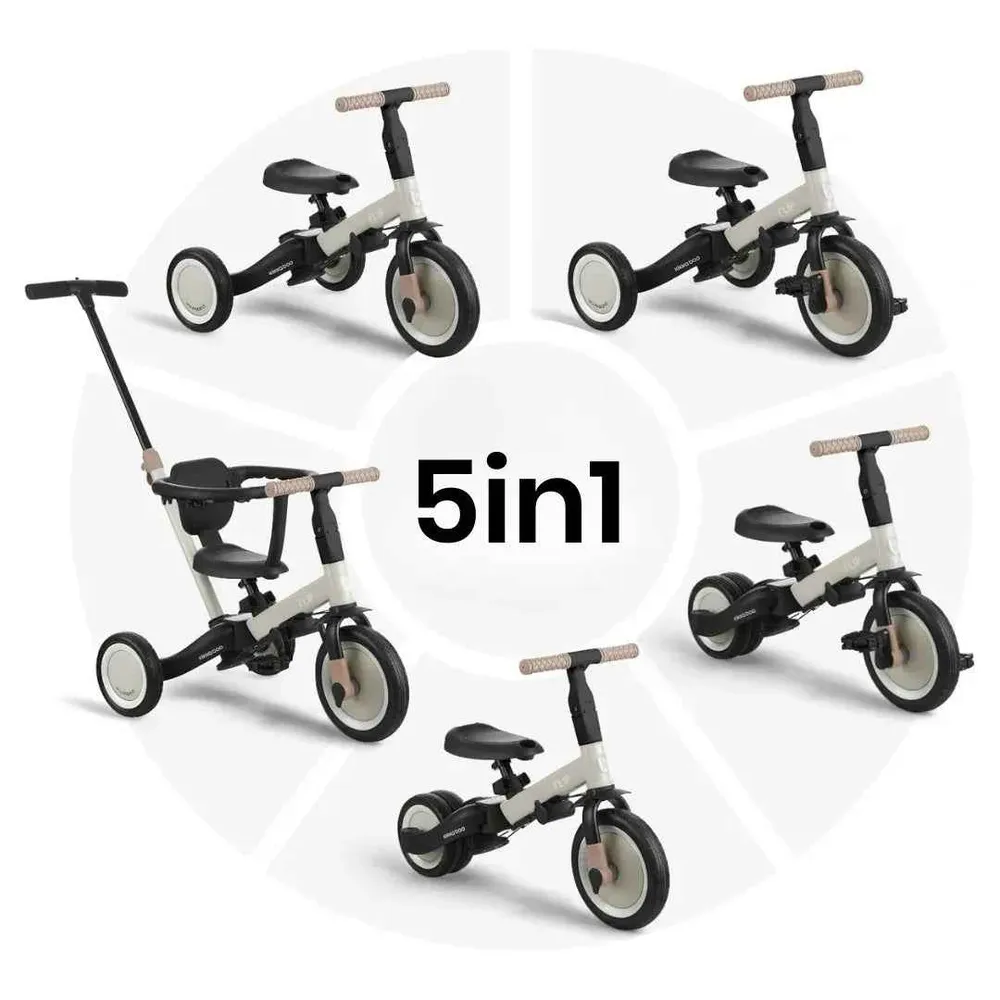KikkaBoo® dječji tricikl 5u1 Flip Grey