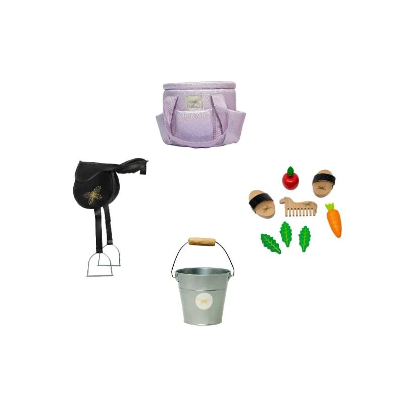 Astrup Paket za štalu i opremu za konje - Mini - Ljubičasta Glitter
