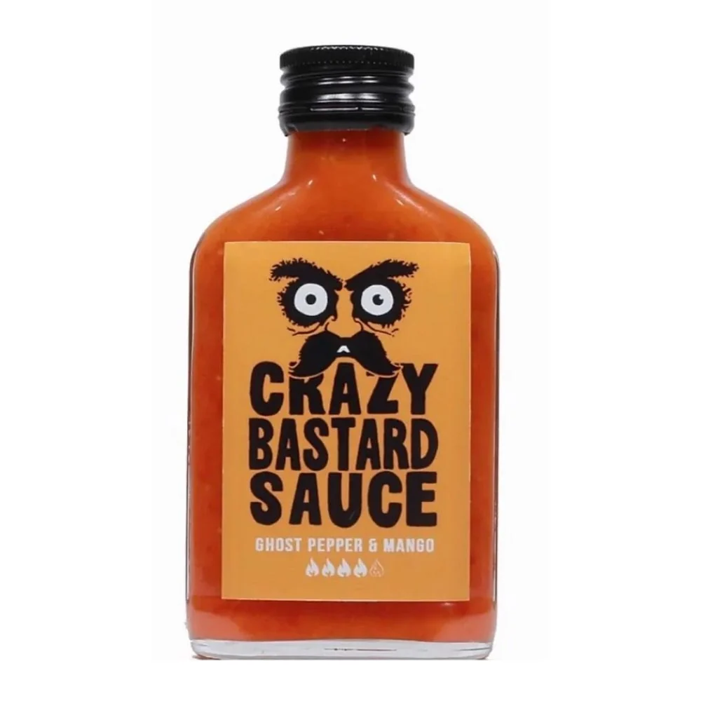 Crazy Bastard Sauce Ghost Pepper & Mango, ljuti umak s Ghost Pepper paprikom i mangom od 100ml