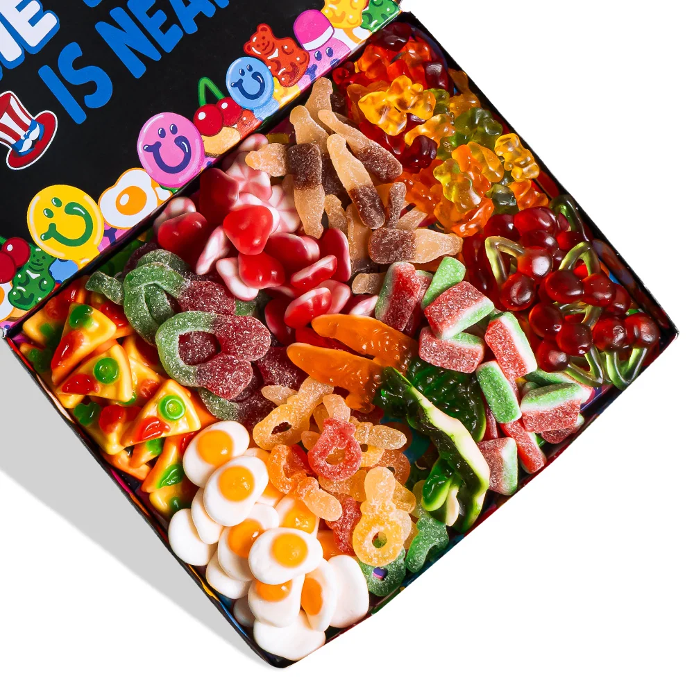 Wunnie box "Game over", Candy box za sastavljanje s omiljenim gumastim bombonima mladoženje