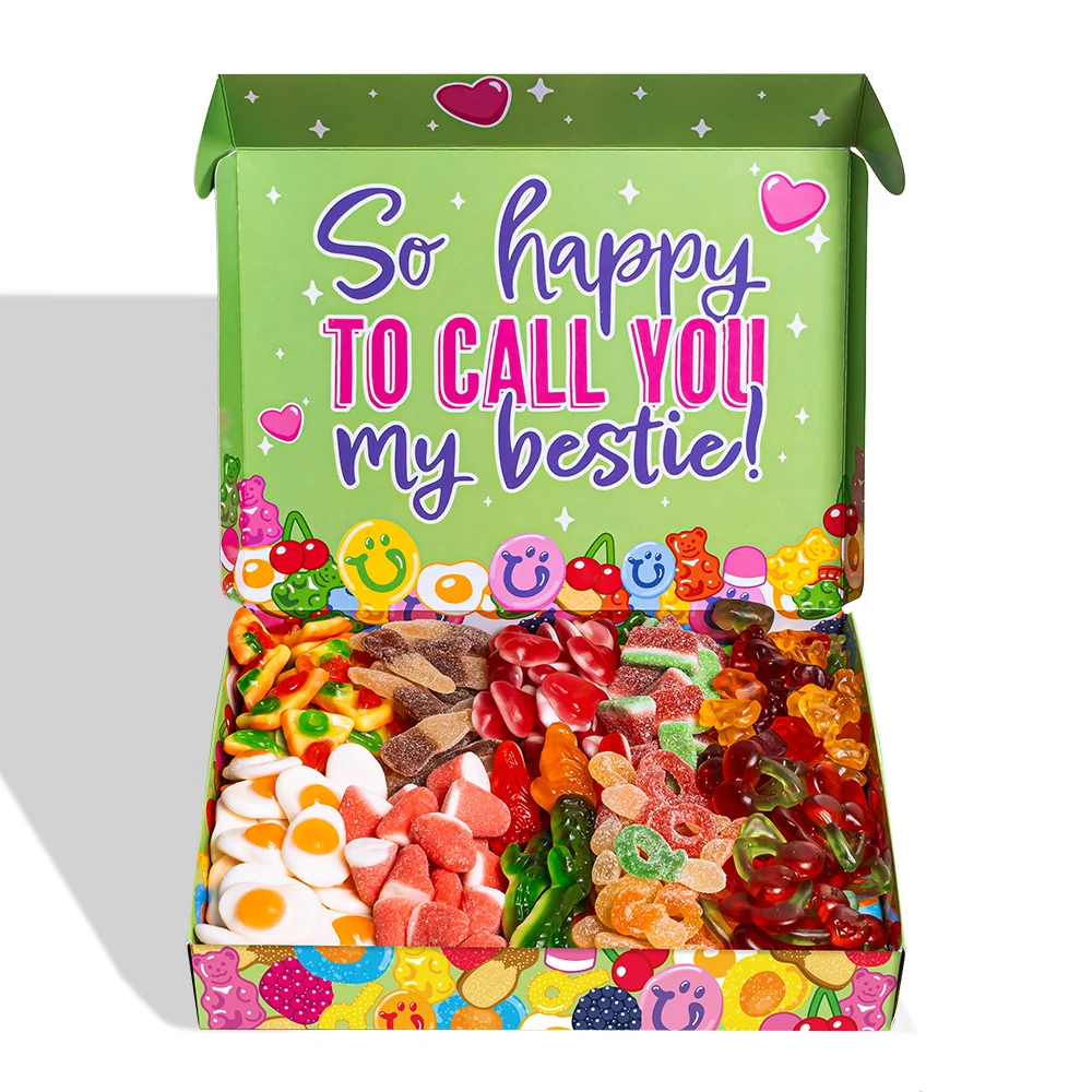 Wunnie box "Najbolje prijateljice zauvijek", Candy box za sastaviti s omiljenim gumenim bombonima tvoje najbolje prijateljice