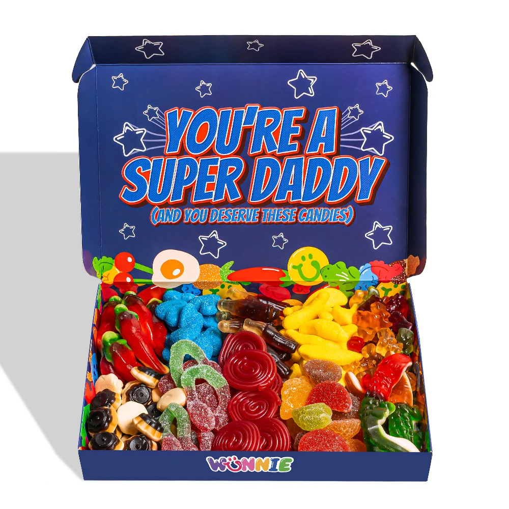 Wunnie box “Najbolji tata”, Candy box za sastavljanje s tatinim omiljenim gumastim bombonima