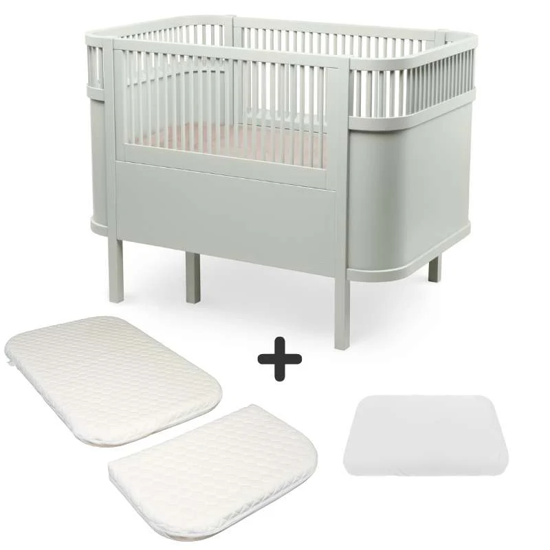 Sebra Krevet - Klasič - Beba & Jr. - Magleno zelena - Paket 1
