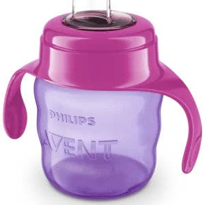 Philips Avent bočica s ručkama s mekanim usnikom 6m+, 200ml, djevojčica, SCF551/03