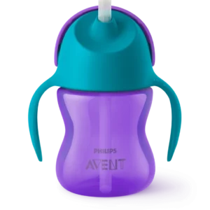 Philips Avent bočica na slamku 9m+, 200ml, djevojčica, SCF796/02