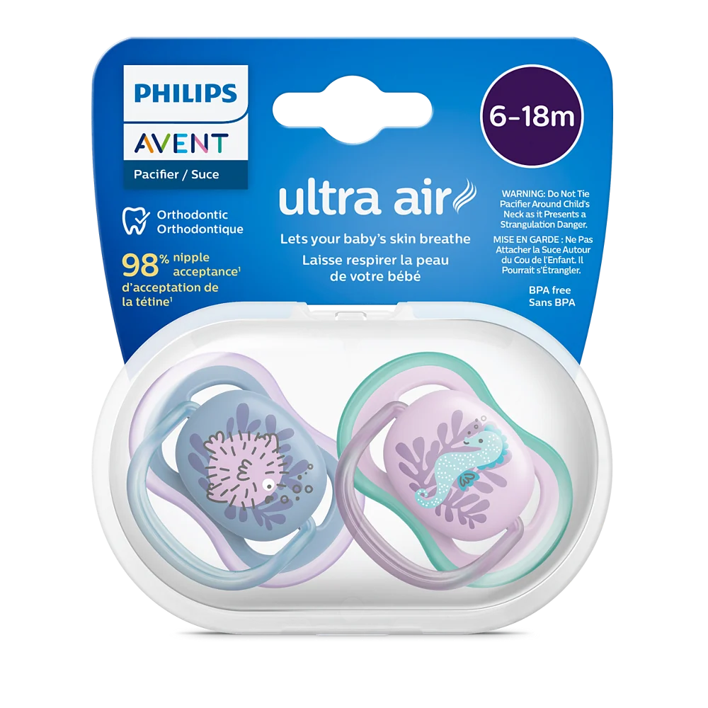 Philips Avent Ultra Air duda varalica 6-18m, djevojčica, 2kom, SCF085/61