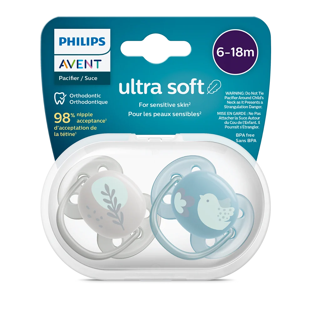 Philips Avent Ultra Soft duda varalica 6-18m, dječak, 2kom, SCF091/15