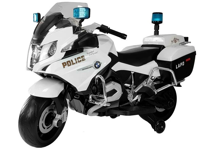Policijski motor na akumulator BMW Police - bijeli