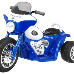 Policijski motor na akumulator Police - Plavi
