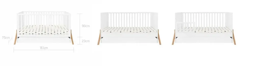 Bellamy Lotta krevet 140x70 cm, white