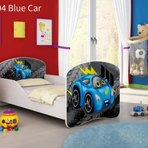 Dječji krevet ACMA s motivom 140x70 cm 04 Blue Car
