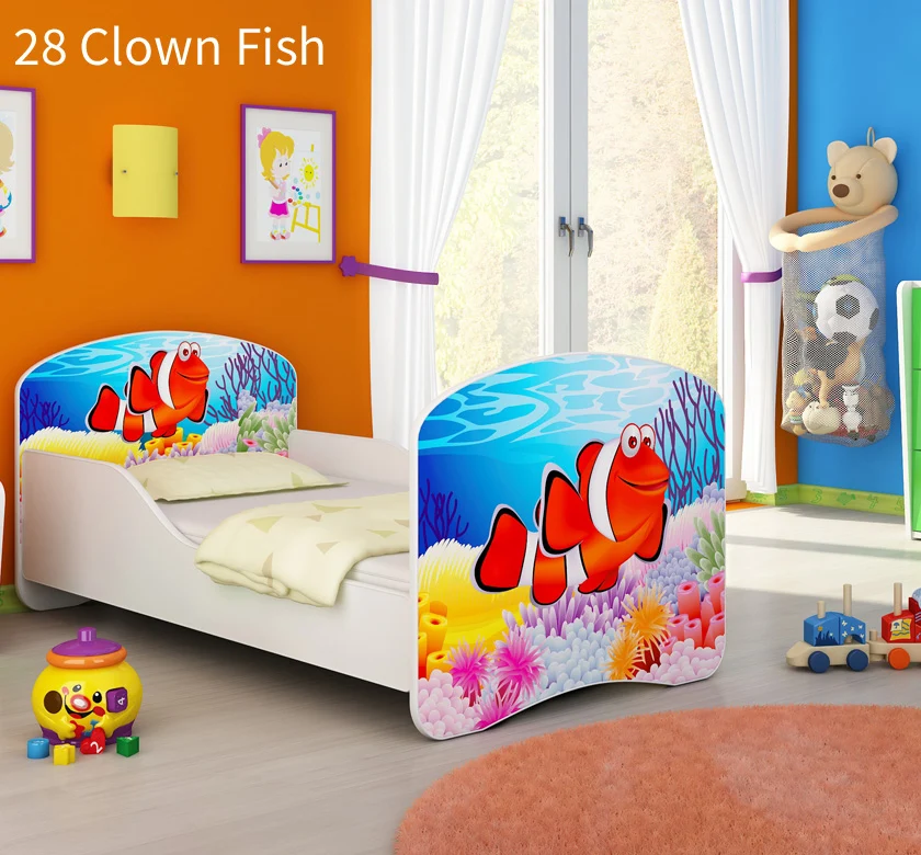 Dječji krevet ACMA s motivom 140x70 cm 28 Clown Fish