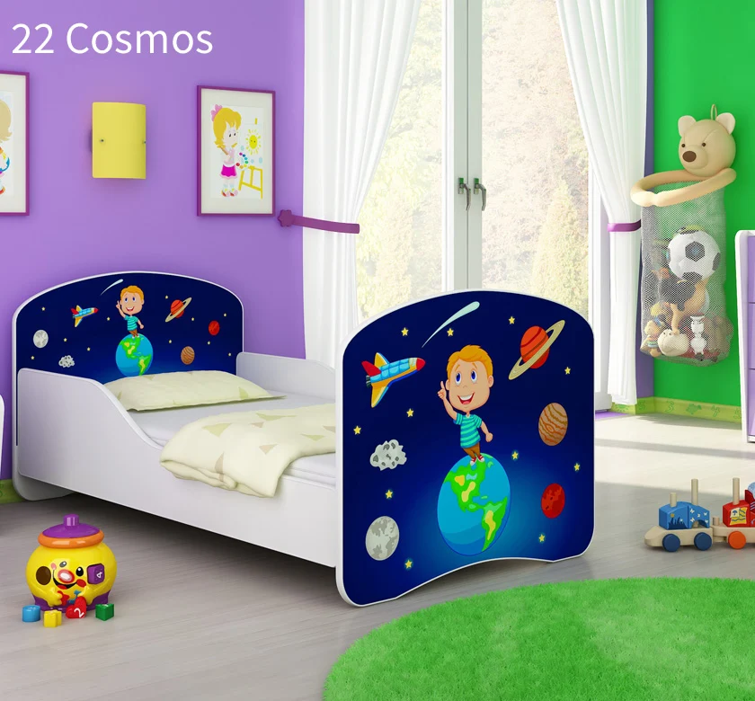 Dječji krevet ACMA s motivom 140x70 cm 22 Cosmos
