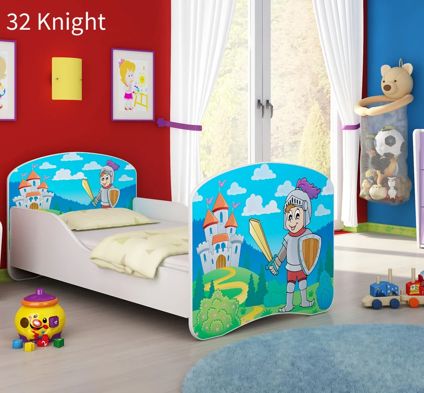 Dječji krevet ACMA s motivom 140x70 cm 32 Knight