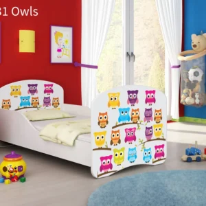 Dječji krevet ACMA s motivom 140x70 cm 31 Owls