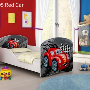 Dječji krevet ACMA s motivom 140x70 cm 05 Red Car