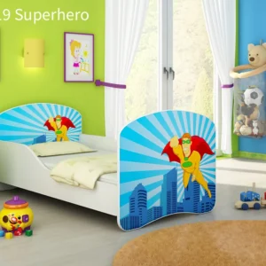 Dječji krevet ACMA s motivom 140x70 cm 19 Superhero