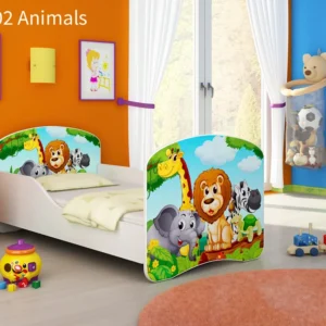 Dječji krevet ACMA s motivom 160x80 cm 02 Animals