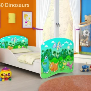 Dječji krevet ACMA s motivom 160x80 cm 30 Dinosaurs