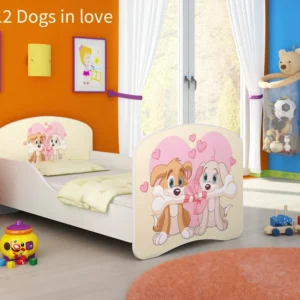 Dječji krevet ACMA s motivom 160x80 cm 12 Dogs Love