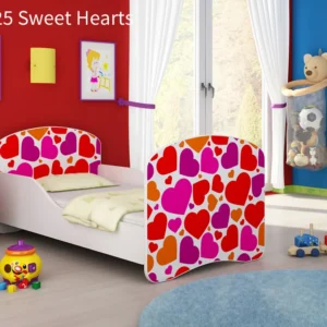 Dječji krevet ACMA s motivom 160x80 cm 25 Sweet hearts