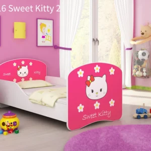 Dječji krevet ACMA s motivom 160x80 cm 16 Sweet Kitty 2