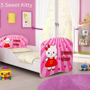 Dječji krevet ACMA s motivom 160x80 cm 15 Sweet Kitty