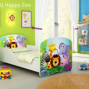 Dječji krevet ACMA s motivom 160x80 cm 01 Zoo