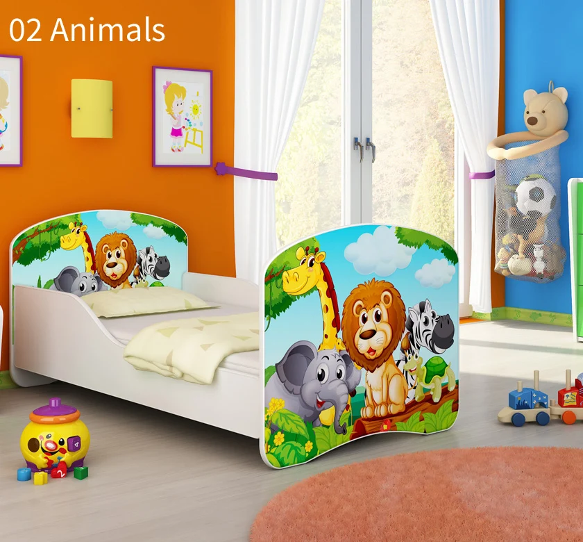 Dječji krevet ACMA s motivom 180x80 cm 02 Animals