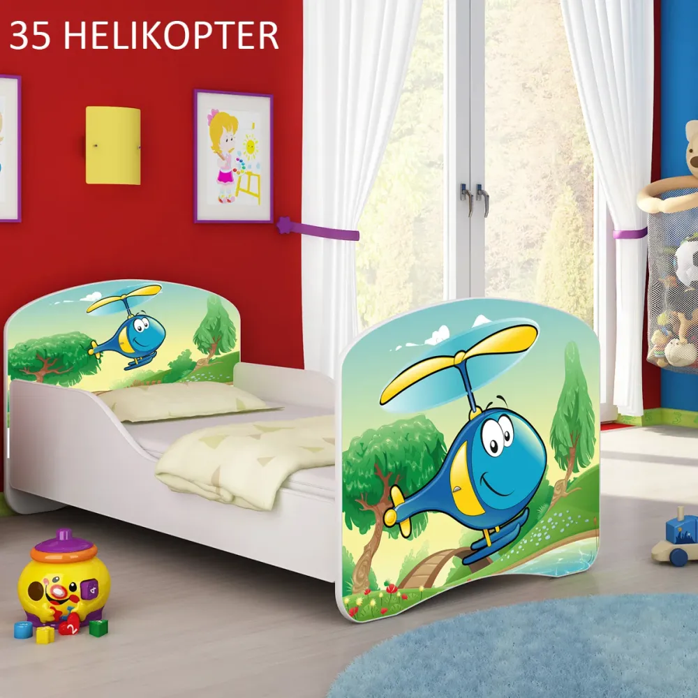 Dječji krevet ACMA s motivom 180x80 cm 35 Helikopter