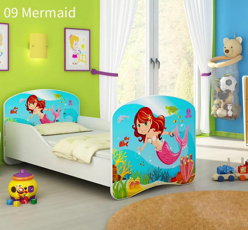 Dječji krevet ACMA s motivom 180x80 cm 09 Mermaid
