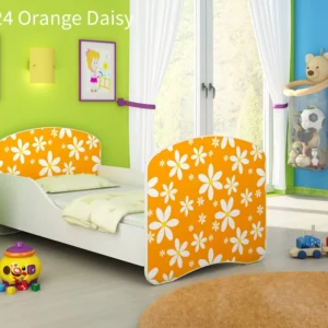 Dječji krevet ACMA s motivom 180x80 cm 24 Orange Daisy