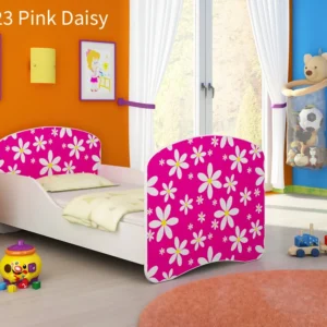 Dječji krevet ACMA s motivom 180x80 cm 23 Pink Daisy
