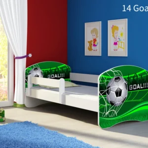Dječji krevet ACMA s motivom, bočna bijela 140x70 cm 14 Goal