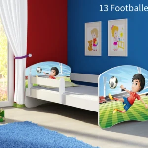 Dječji krevet ACMA s motivom, bočna bijela 180x80 cm 13 Footballer